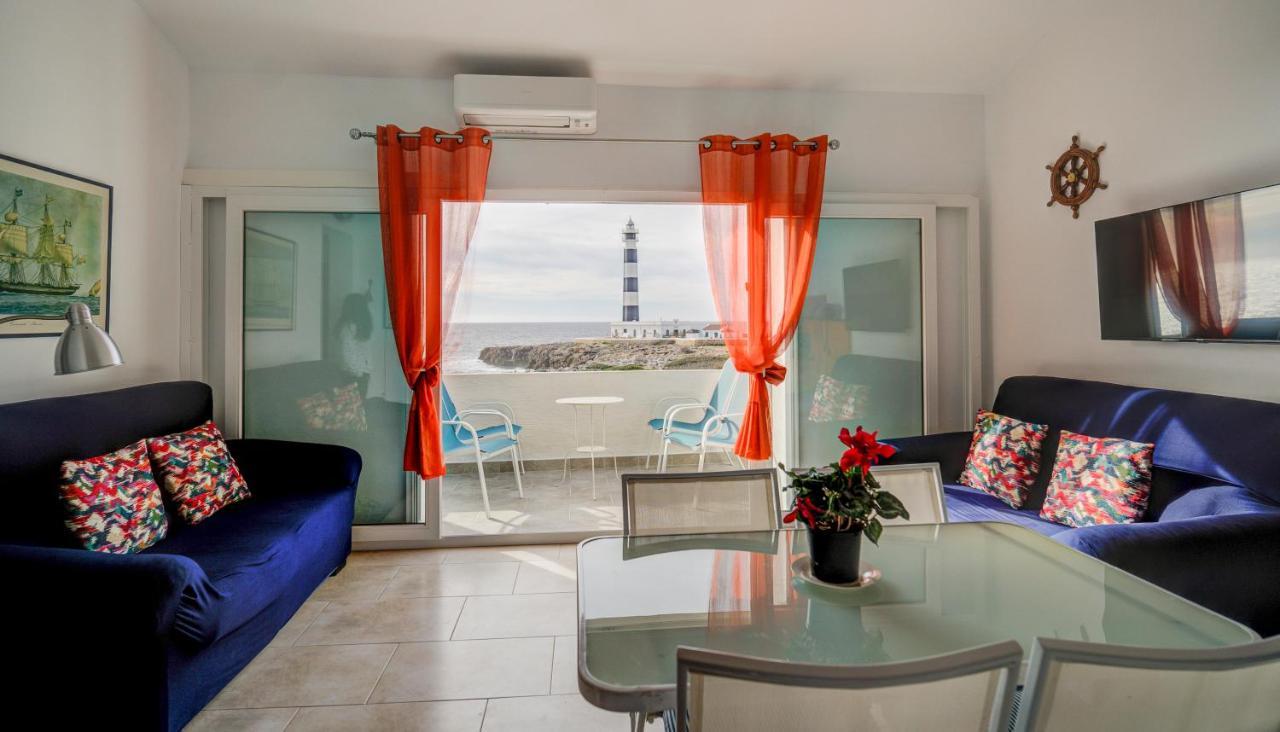 Vista Faro-Apartamento Con Balcon Que Mira Al Mar Cala en Bosch Luaran gambar